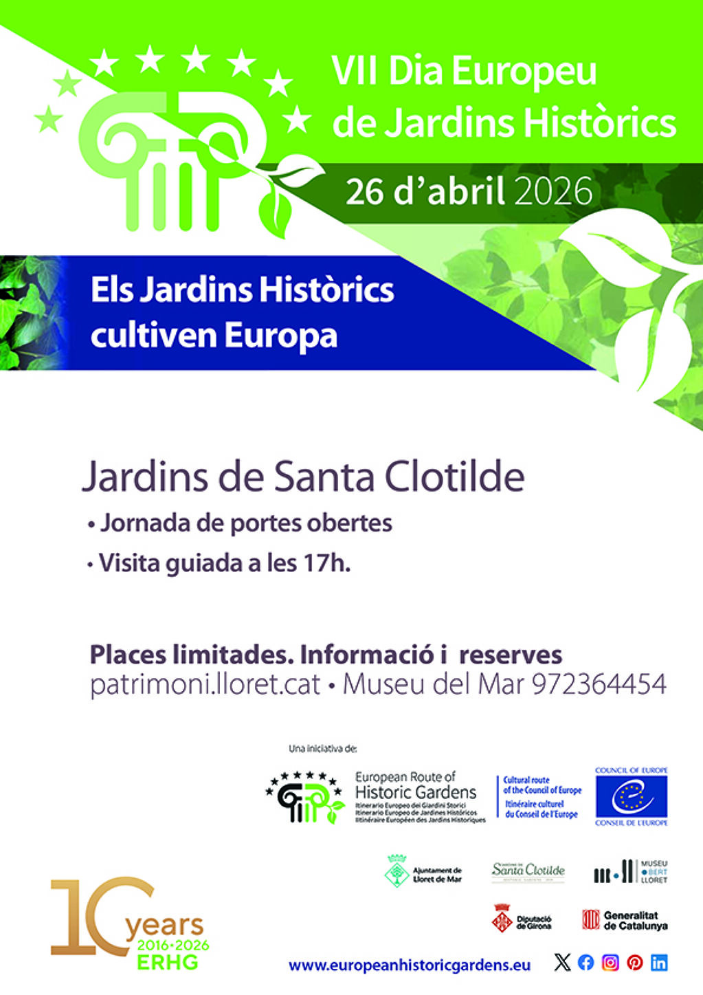Dia Europeu de Jardins històrics: Jornada de portes obertes i visita guiada 